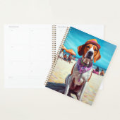 アメリカンイングリッシュフォックスハウンドビーチ、夏の贈り物 プランナー手帳 (ディスプレー)