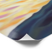 アメリカンイングリッシュフォックスハウンドビーチ、夏の贈り物 ポスター (コーナー)