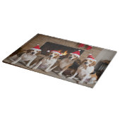 アメリカンイングリッシュフォックスハウンド暖炉クリスマス カッティングボード (角)