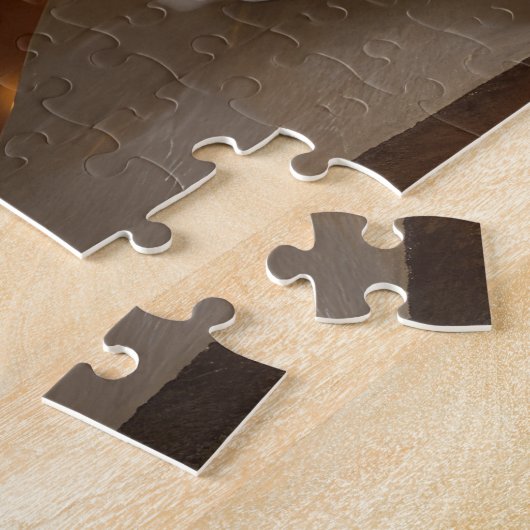 アメリカンイングリッシュフォックスハウンド暖炉クリスマス ジグソーパズル (側面)