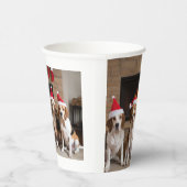 アメリカンイングリッシュフォックスハウンド暖炉クリスマス 紙コップ (右)