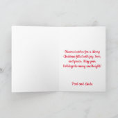 アメリカンイングリッシュフォーハウンドクリスマス サンキューカード (内部)