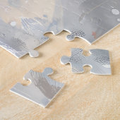 アメリカンイングリッシュフォーハウンドライディングバイククリスマス ジグソーパズル (側面)