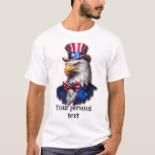 アメリカンイーグルとあなたのテキスト Tシャツ (正面)