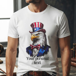 アメリカンイーグルとあなたのテキスト Tシャツ