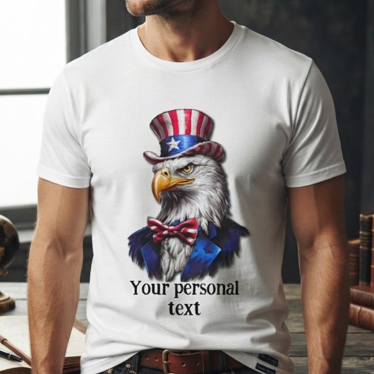 アメリカンイーグルとあなたのテキスト Tシャツ