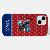 アメリカンイーグルの愛国心あふれる赤白青デザイン Case-Mate iPhoneケース (裏面 (横))