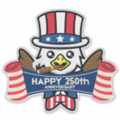 アメリカンイーグルシガーの250周年記念 シール (正面)