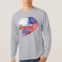アメリカンイーグルトランプ2024ロングスリーブTシャツ