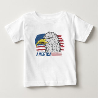 アメリカンイーグル国旗のTシャツベビー ベビーTシャツ
