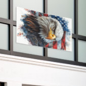 アメリカンイーグル愛国フラッグアート 横断幕 (ビルの外側)
