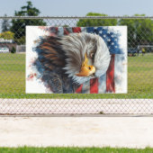 アメリカンイーグル愛国フラッグアート 横断幕 (インサイチュ)