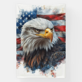 アメリカンイーグル愛国フラッグアート 横断幕