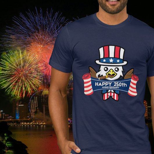 アメリカンイーグル愛国心ハッピー250周年記念 Tシャツ