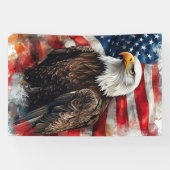 アメリカンイーグル愛国旗アート 横断幕 (横)