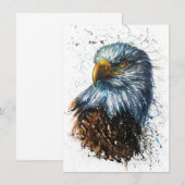アメリカンイーグル水彩画 招待状 (正面/裏面)