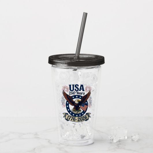 アメリカンイーグル250周年記念 1776-2026 アクリルタンブラー (アイス裏面)