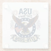 アメリカンイーグル250周年記念 1776-2026 ガラスコースター (裏面)