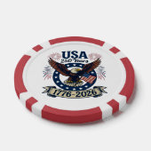 アメリカンイーグル250周年記念 1776-2026 ポーカーチップ (シングル)