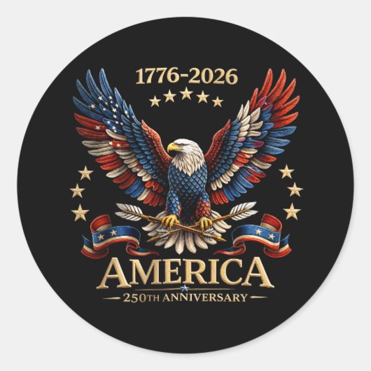 アメリカンイーグル250周年記念 1776-2026 ラウンドシール (正面)