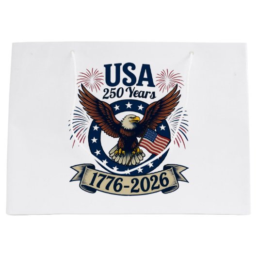 アメリカンイーグル250周年記念 1776-2026 ラージペーパーバッグ (正面)