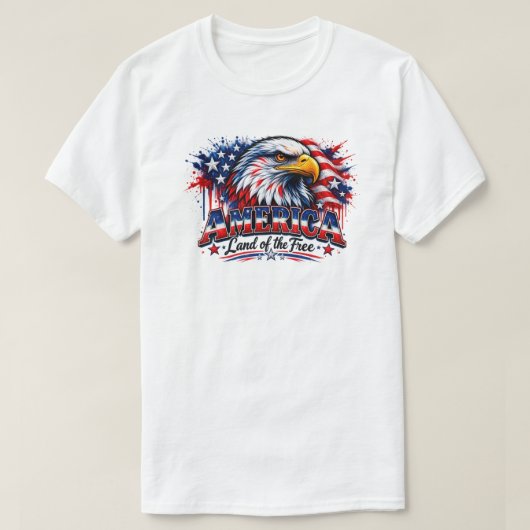 アメリカンイーグル アメリカ 自由の国 愛国的な  Tシャツ (デザイン正面)