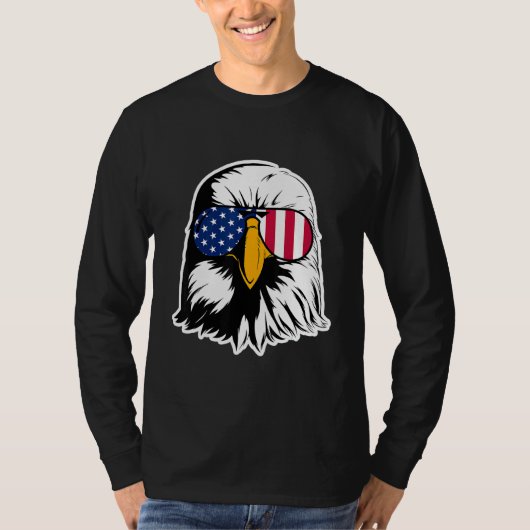 アメリカンイーグル クールバイザー 独立記念日お祝い Tシャツ (正面)