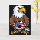 アメリカンイーグル サッカー選手を抱える _1 カード (黄色い花)