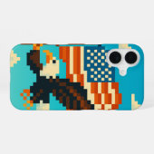 アメリカンイーグル ピクセルアート フォンケース iPhone 16ケース (裏面横)