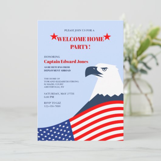 アメリカンイーグル ホームカミングパーティー招待状 招待状 (スタンド正面)