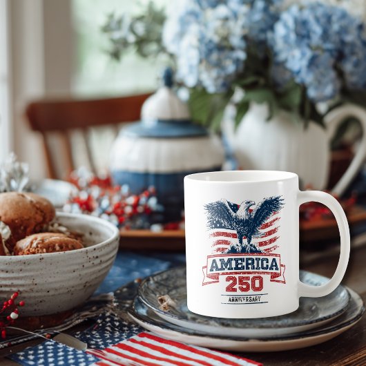 アメリカンイーグル 愛国心あふれるアメリカ生誕250周年お祝い コーヒーマグカップ
