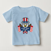 アメリカンイーグル 愛国心 ハッピー250周年記念 ベビーTシャツ (正面)