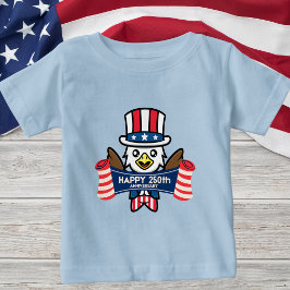 アメリカンイーグル 愛国心 ハッピー250周年記念 ベビーTシャツ