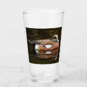 アメリカンウィグオンの鴨が池に タンブラーグラス (正面)