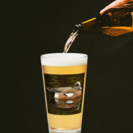 アメリカンウィグオンの鴨が池に タンブラーグラス