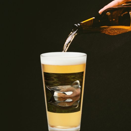 アメリカンウィグオンの鴨が池に タンブラーグラス