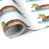 アメリカンウィグオン鳥の漫画イラストレーション ラッピングペーパー (ロールコーナー)