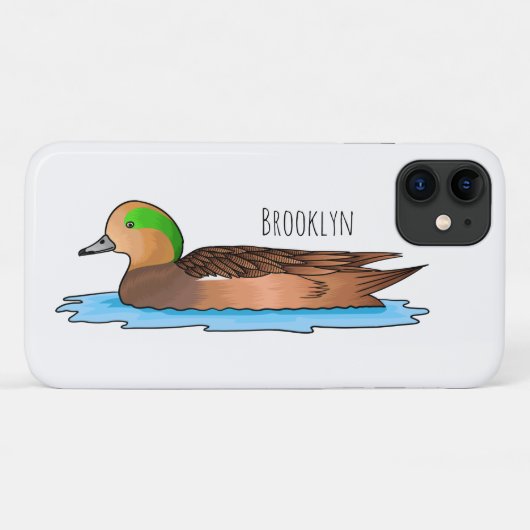 アメリカンウィグオン鳥の漫画イラストレーション Case-Mate iPhoneケース (裏面(横))