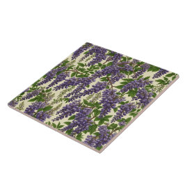 アメリカンウィステリア模様スケッチ タイル