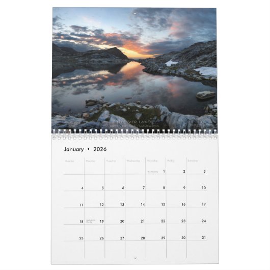 アメリカンウィルダネス2アリゾナ/カリフォルニア/コロラド カレンダー (1月 2026)