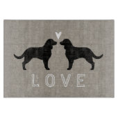 アメリカンウォータースパニエル犬シルエット愛 カッティングボード (正面)