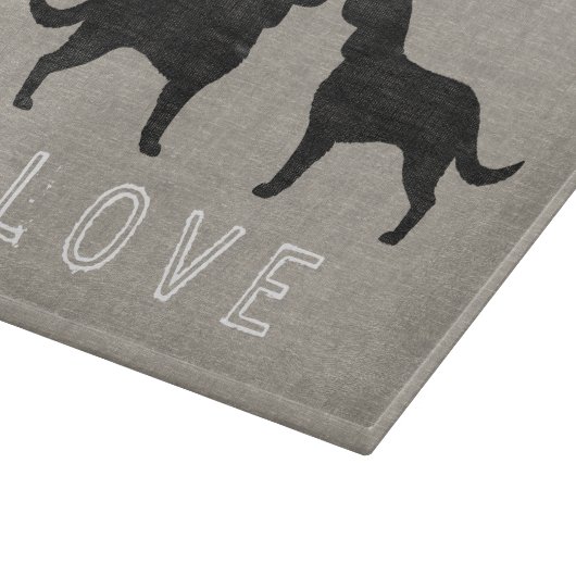 アメリカンウォータースパニエル犬シルエット愛 カッティングボード (角)