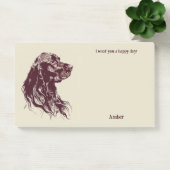 アメリカンウォータースパニエル犬抽象芸術アートドッグ名 ポストイット (オフィス)