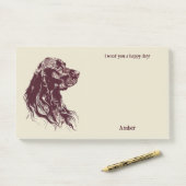 アメリカンウォータースパニエル犬抽象芸術アートドッグ名 ポストイット (デスク)