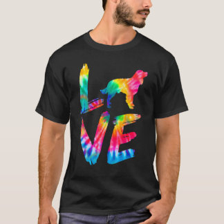 アメリカンウォータースパニエル犬絞り染めラブドッグママパパ Tシャツ