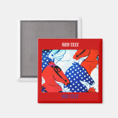 アメリカンエクエストリアン・ホース・マグネット マグネット (正面/裏面)