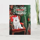 アメリカンエスキモクリスマスドいけなッグまたはニース シーズンカード (正面)