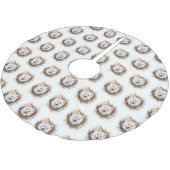 アメリカンエスキモクリスマスリースフェスティバルカップ ブラッシュドポリエステルツリースカート (アングル)