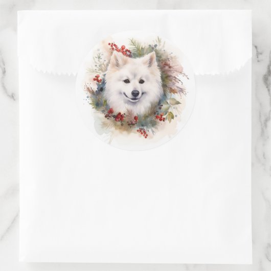 アメリカンエスキモクリスマスリースフェスティバルカップ ラウンドシール (バッグ)