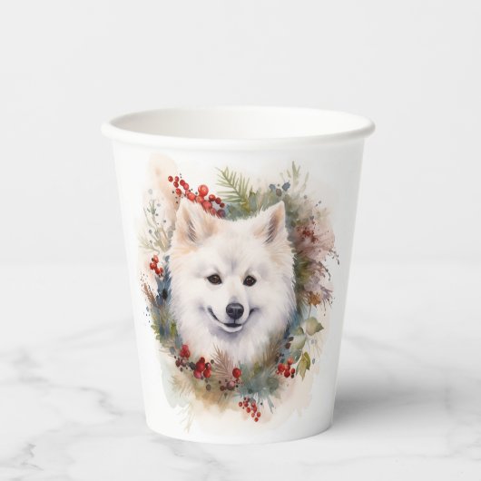アメリカンエスキモクリスマスリースフェスティバルカップ 紙コップ (正面)
